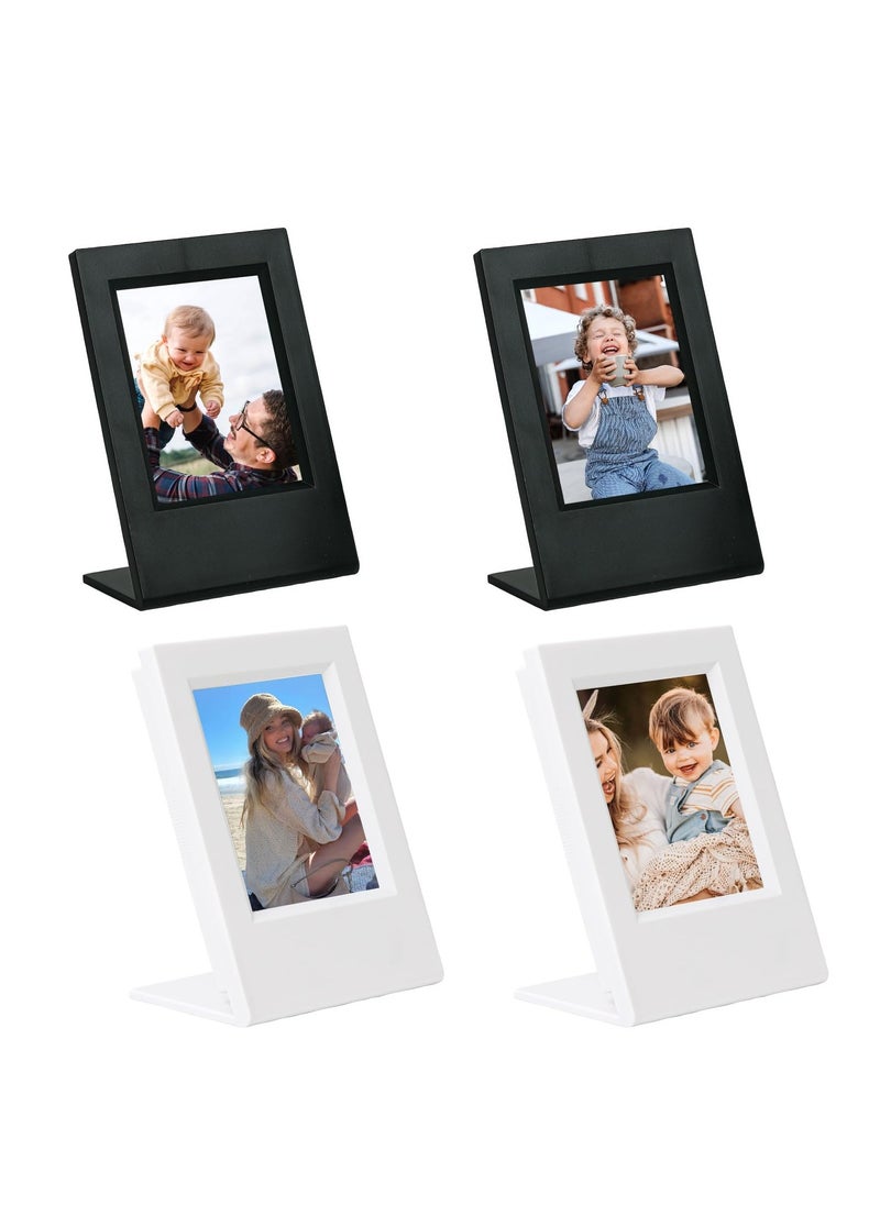 Instax Mini Picture Frame, 2x3 Mini Frame for Fujifilm Instax Mini 3-inch Films, PC Polaroid Picture Frame that Storage 10 Photos Desk Photo Display - 4 Pack