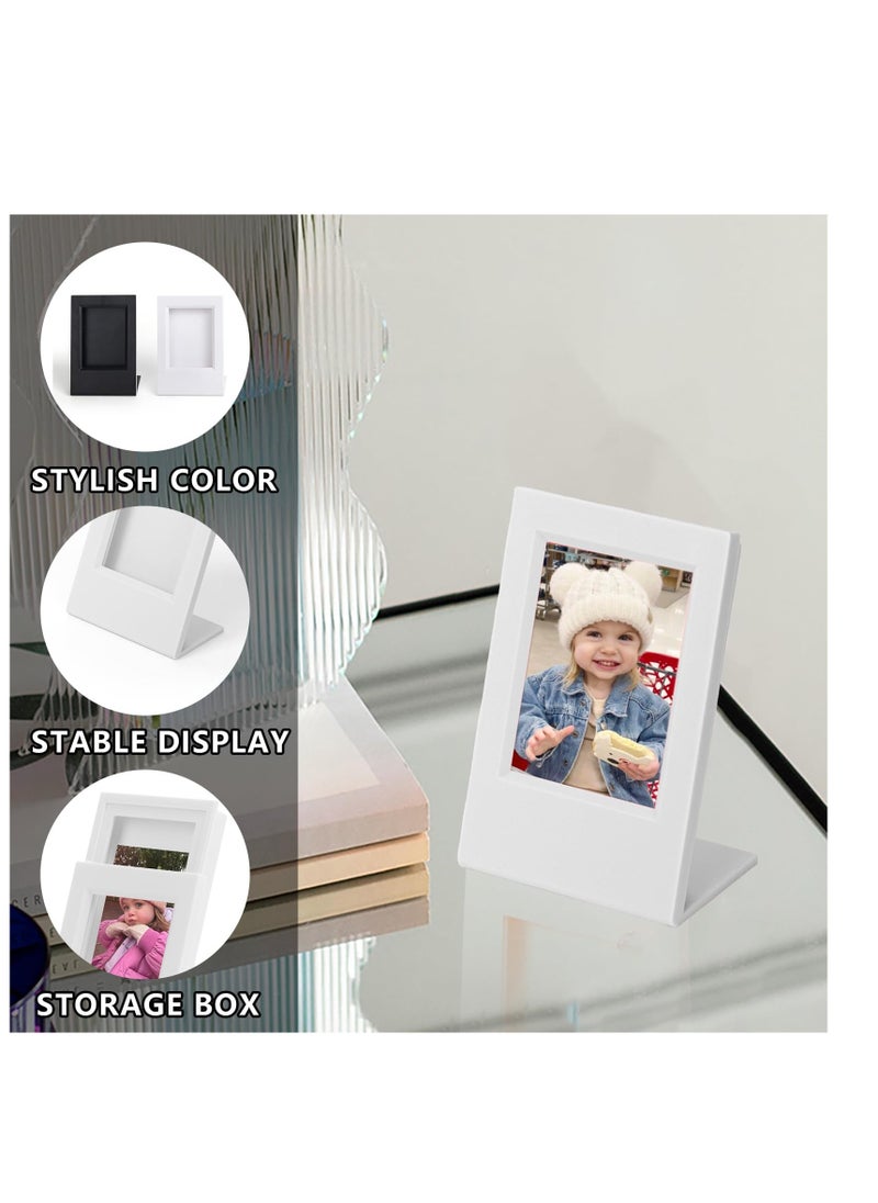 Instax Mini Picture Frame, 2x3 Mini Frame for Fujifilm Instax Mini 3-inch Films, PC Polaroid Picture Frame that Storage 10 Photos Desk Photo Display - 4 Pack