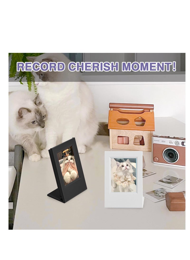 Instax Mini Picture Frame, 2x3 Mini Frame for Fujifilm Instax Mini 3-inch Films, PC Polaroid Picture Frame that Storage 10 Photos Desk Photo Display - 4 Pack