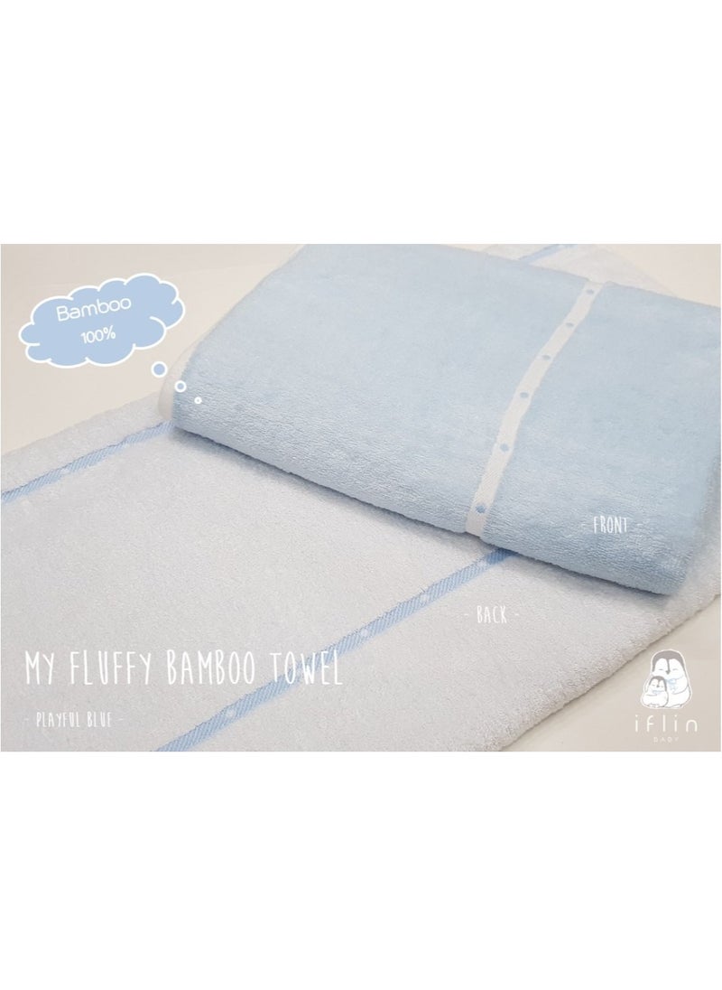 My Fluffy Bamboo Towel - Playful Blue (Solid)