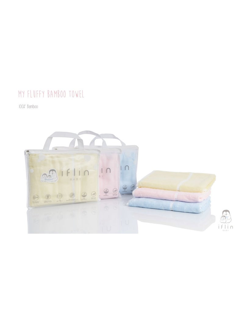 My Fluffy Bamboo Towel - Playful Blue (Solid)