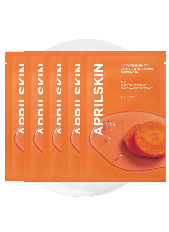 APRILSKIN Carrotene IPMP Calming & Hydrating Sheet Mask 5EA