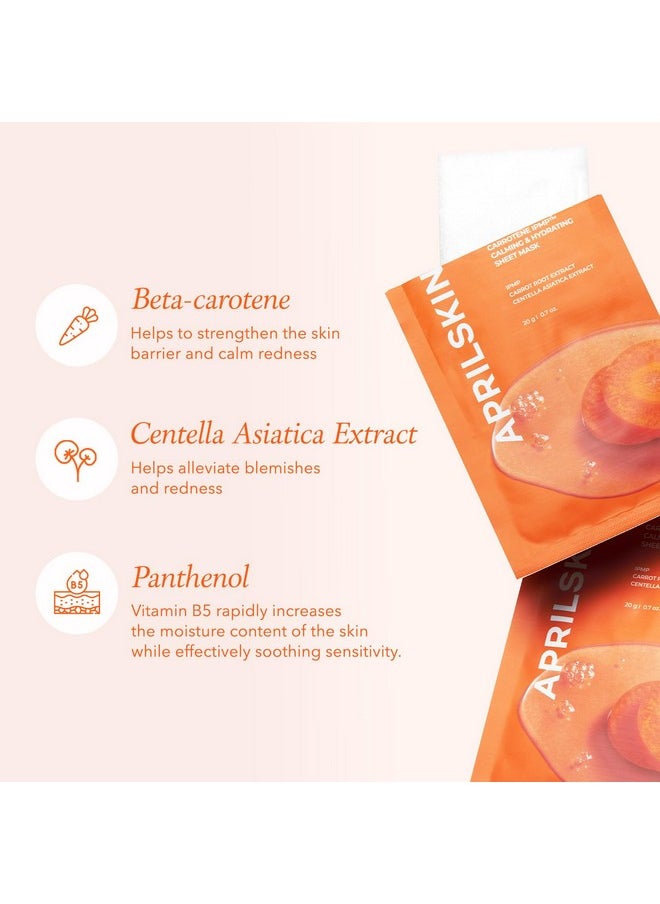 APRILSKIN Carrotene IPMP Calming & Hydrating Sheet Mask 5EA