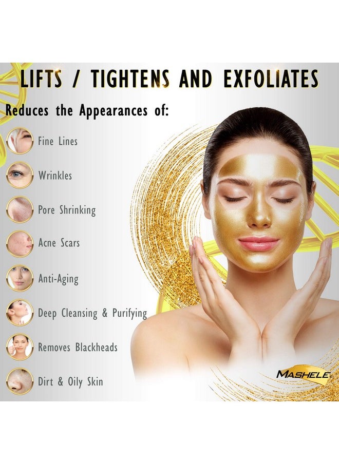 MASHELE 24K Gold Firming Peel Off Face Mask- Anti Aging, Lifting (1PC)
