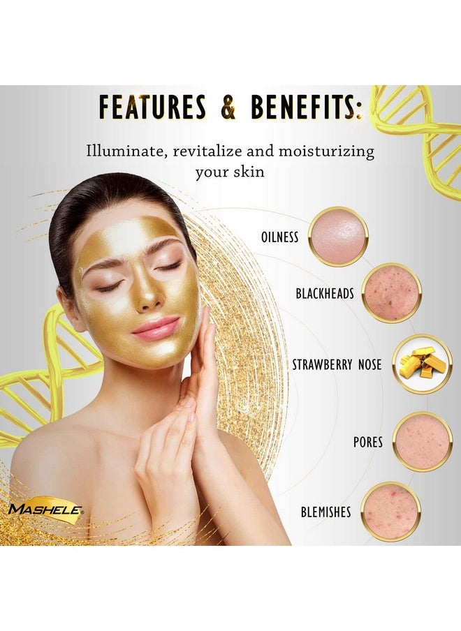 MASHELE 24K Gold Firming Peel Off Face Mask- Anti Aging, Lifting (1PC)