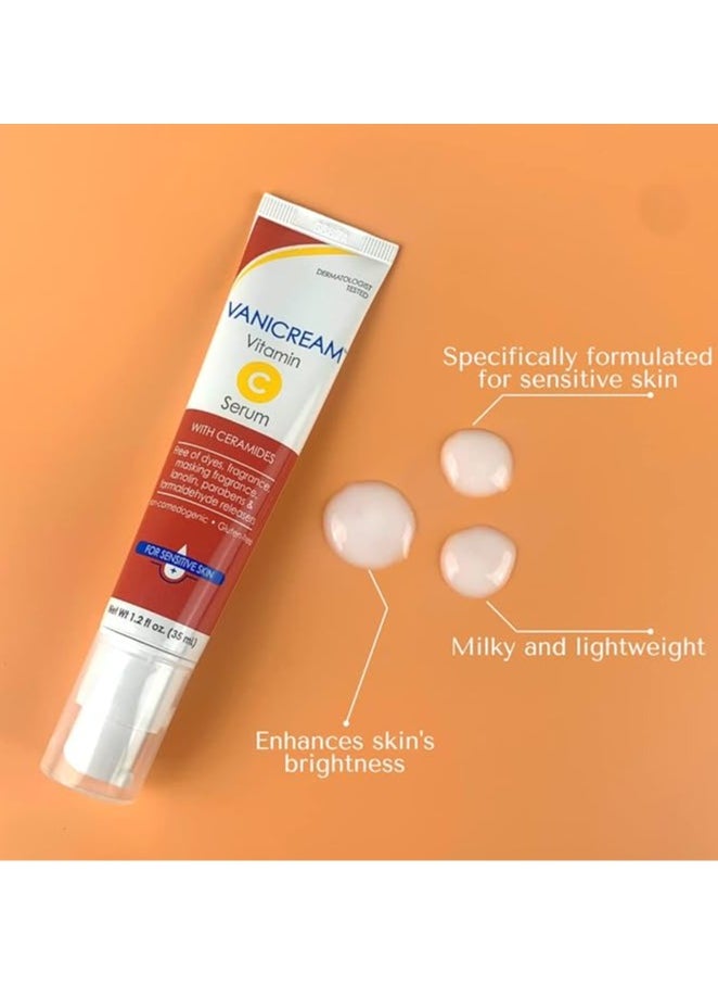 Vanicream Vitamin C Serum -Free of Dyes, Fragrance, Masking Fragrance, Lanolin, Parabens and Formaldehyde Releasers-For Sensitive Skin-1.25fl oz.(35 ml)