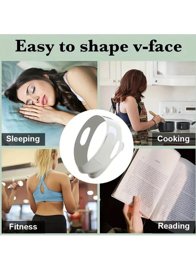Double Chin Reducer,V Line Mask Face Lifting Strap,Face Lift Chin Strap Sculpting Tool,Reusable Face Shaper and Lifting Belt,Chin Up Eliminator,Exclusive Formula For Efficient Improvement(Green)