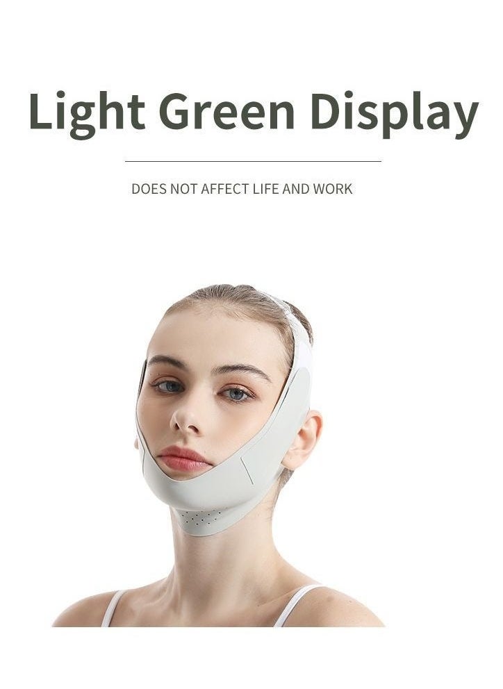 Double Chin Reducer,V Line Mask Face Lifting Strap,Face Lift Chin Strap Sculpting Tool,Reusable Face Shaper and Lifting Belt,Chin Up Eliminator,Exclusive Formula For Efficient Improvement(Green)