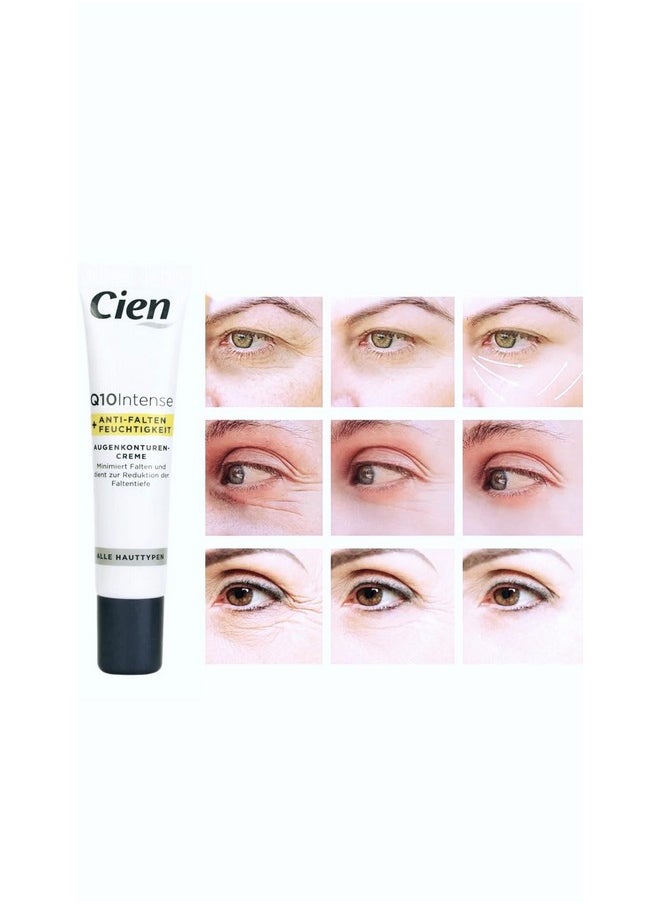 Cien Anti-Wrinkle Eye Contour Cream with Q10 and Hyaluronic Acid and Vitamin E 15ml (0.51 Oz)