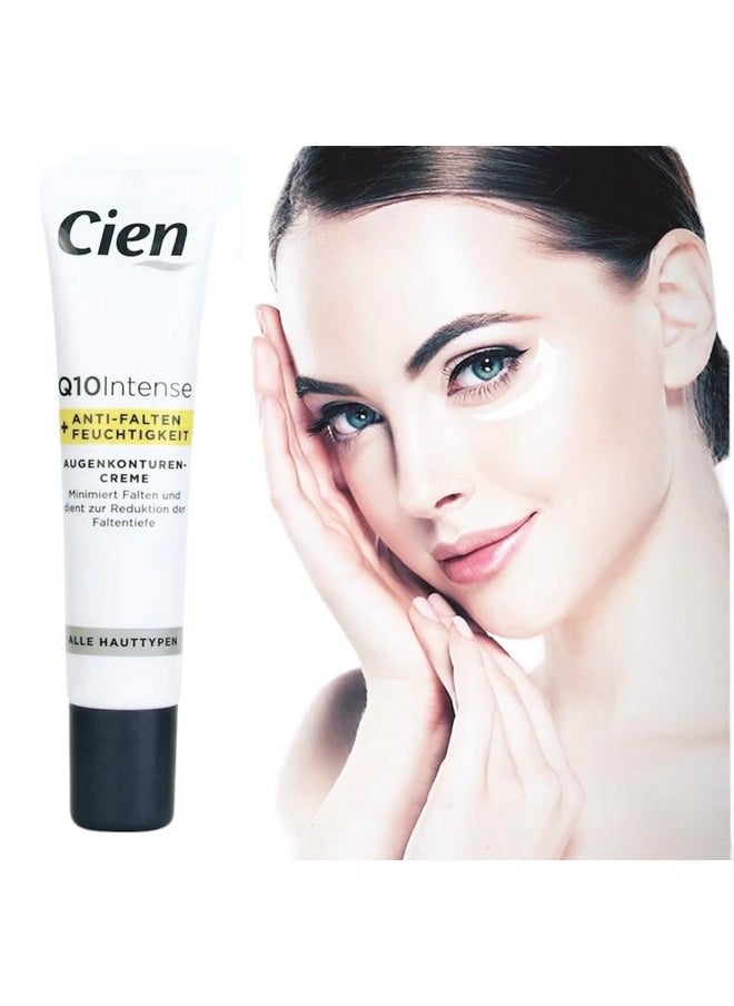 Cien Anti-Wrinkle Eye Contour Cream with Q10 and Hyaluronic Acid and Vitamin E 15ml (0.51 Oz)