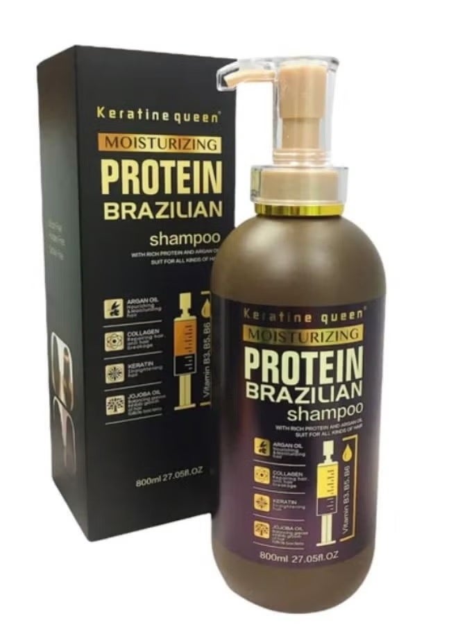 Keratine Queen 4 in1 Moisturizing Brazilian Professional Treatment for Repair, Nourishment & Beauty, Shampoo, Conditioner, Hair Mask and Hair Oil.