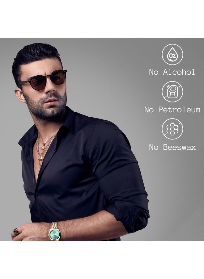 Gentlemen Republic 64oz Refined Hair Gel - Professional Formula for 24 Hour Shine and Hold, Humidity Resistant, 100% Alcohol-Free and Never Flakes, Made in the USA - With Pump