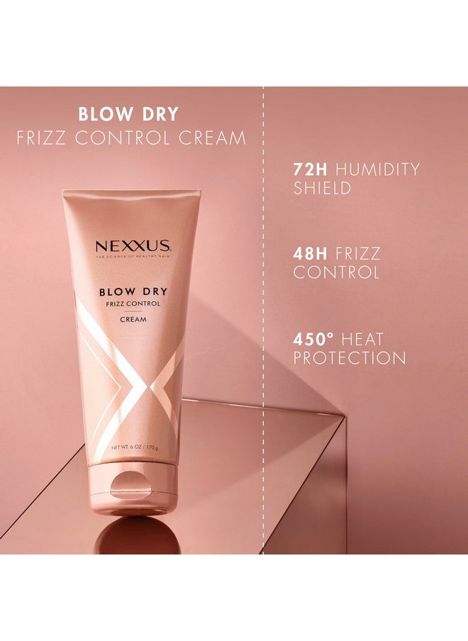 Nexxus Smooth & Full Blow Dry Balm Weightless Style Frizz Control, Volume & Heat Protect Styling Cream for Smooth & Full Hair 6 oz