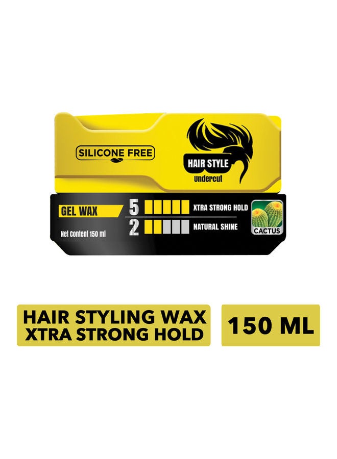 2-Piece Extra Strong Hair Wax for Men Yellow/Black 300ml