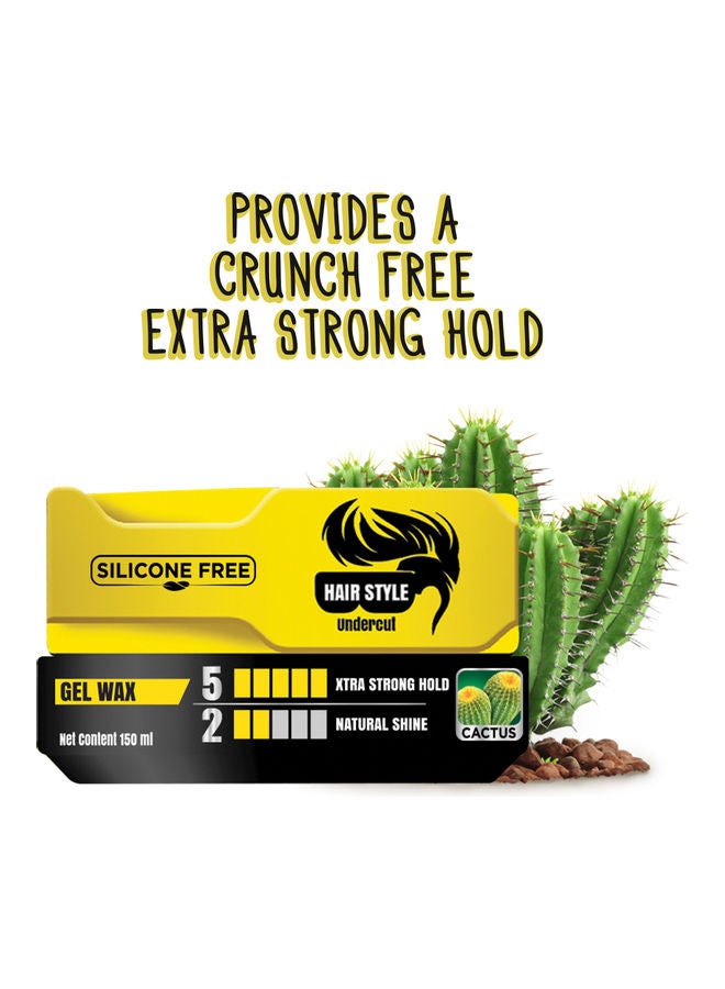 2-Piece Extra Strong Hair Wax for Men Yellow/Black 300ml