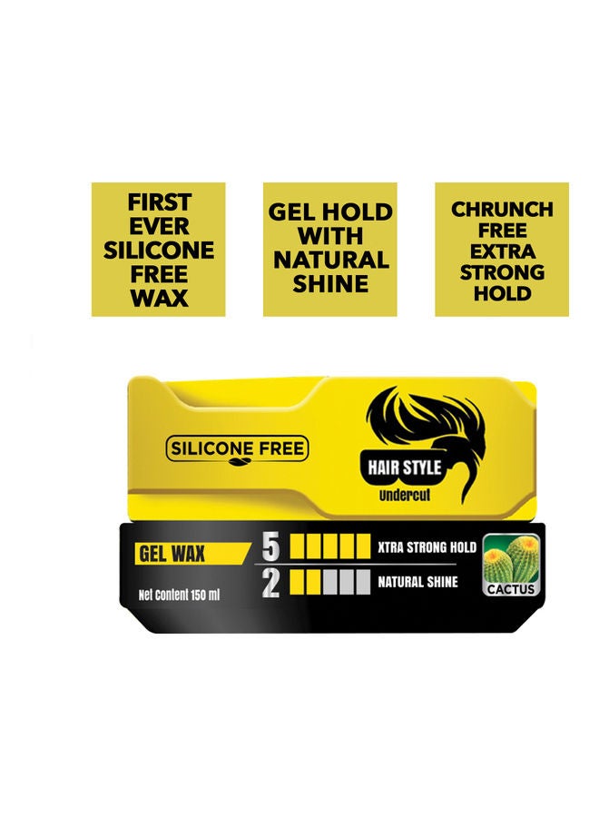 2-Piece Extra Strong Hair Wax for Men Yellow/Black 300ml