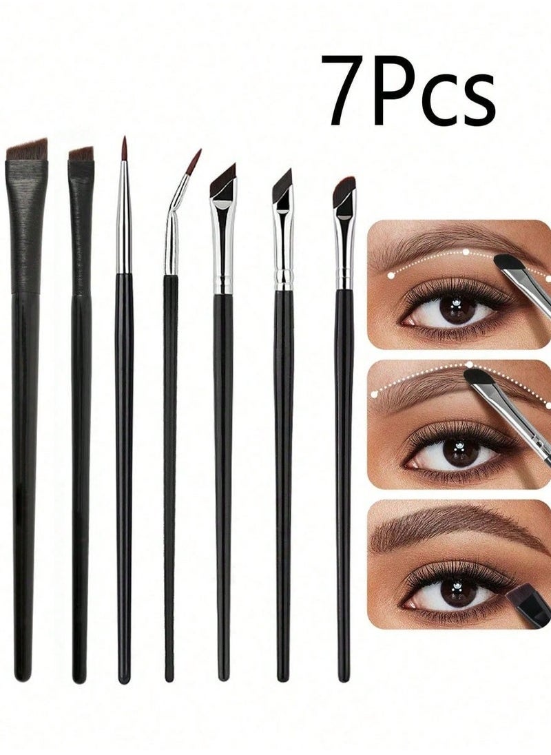 7pcs Eyeliner Brush Eyebrow Brush Set,Fine Angled Ultra thin Precision Makeup Brushes, Precision Gel Eye Liner