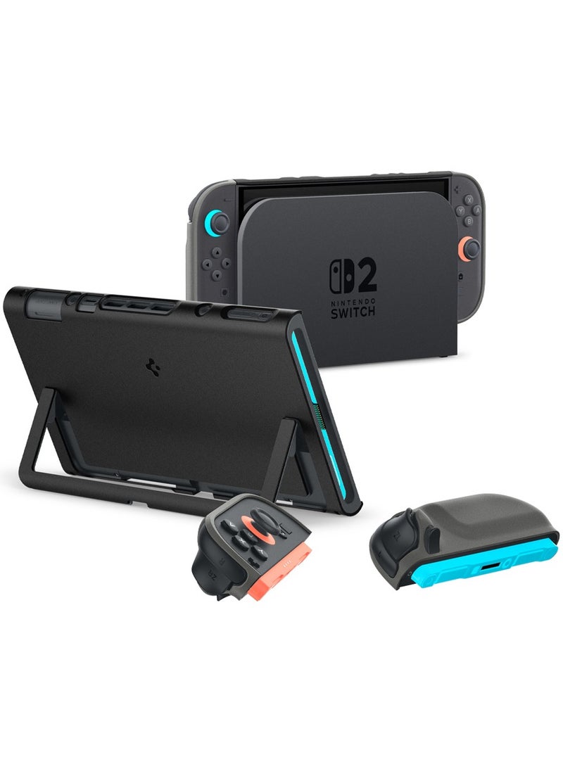 Nano Pop Nintendo Switch 2 Case Cover (2025) Slim Fit with Detachable Joy-Con and Kickstand Compatible - Black Sesame