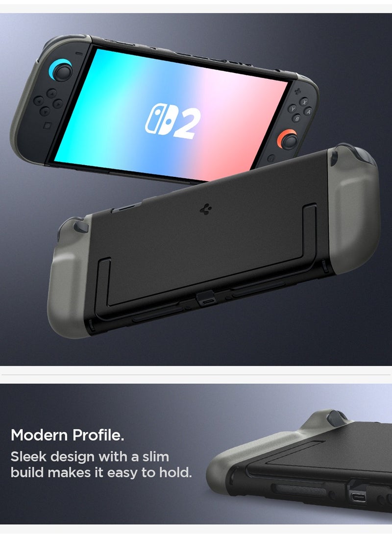 Nano Pop Nintendo Switch 2 Case Cover (2025) Slim Fit with Detachable Joy-Con and Kickstand Compatible - Black Sesame