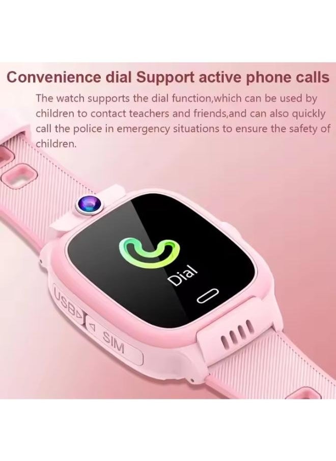 Z7A Kids Smartphone Watch |Smartwatche with HD Touch Screen, Phone Call Text Messaging Watch for Boy Girl Birthday Gifts(Pink)