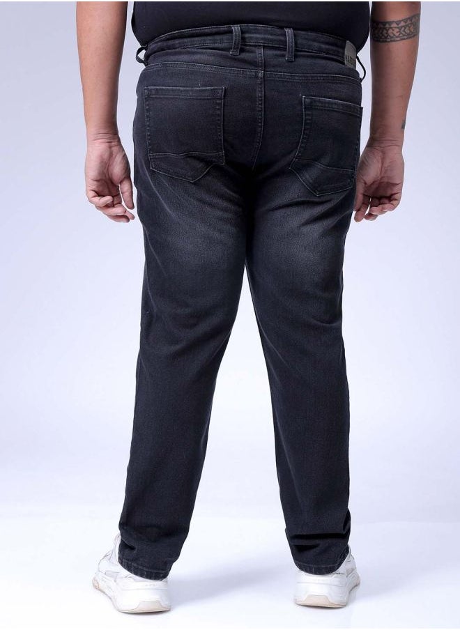 Men Plus Size Slim Fit Solid Mid-Rise Stretchable Jeans