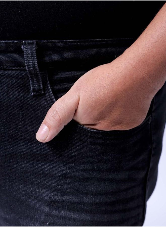Men Plus Size Slim Fit Solid Mid-Rise Stretchable Jeans