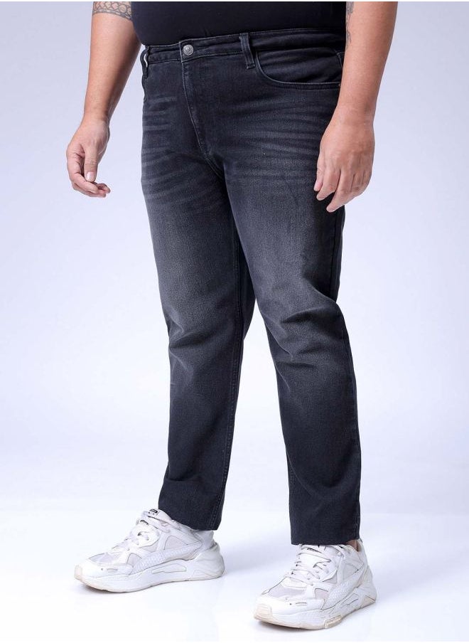 Men Plus Size Slim Fit Solid Mid-Rise Stretchable Jeans