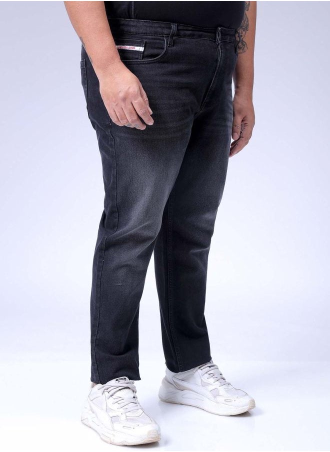 Men Plus Size Slim Fit Solid Mid-Rise Stretchable Jeans