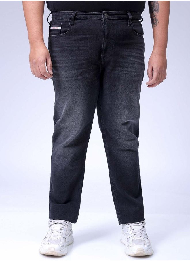 Men Plus Size Slim Fit Solid Mid-Rise Stretchable Jeans