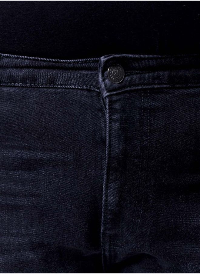 Men Plus Size Slim Fit Solid Mid-Rise Stretchable Jeans