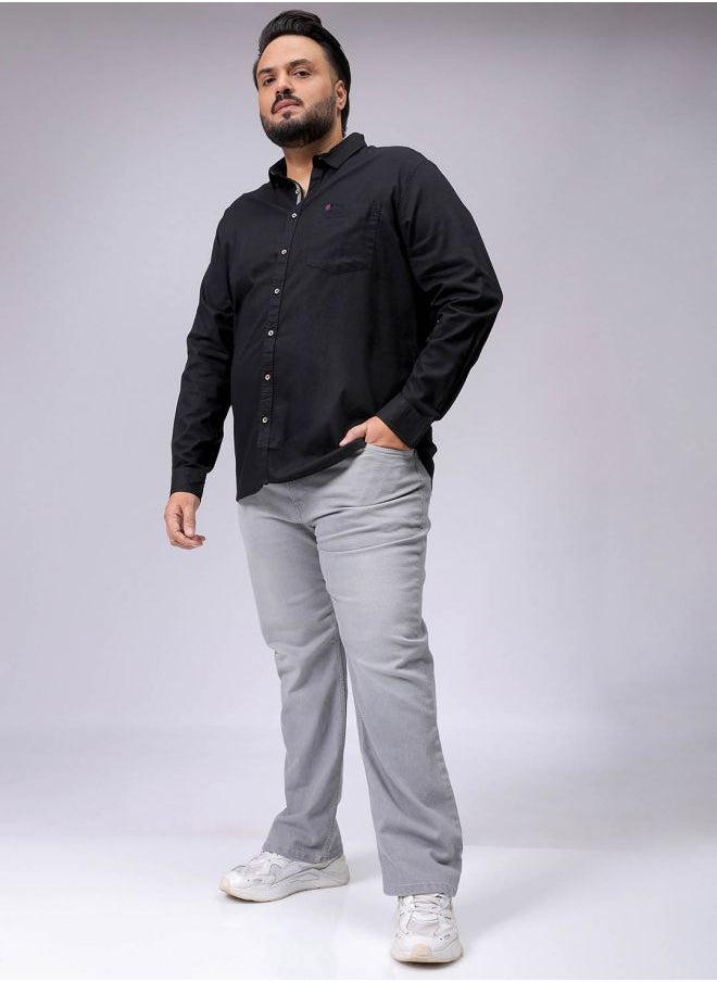 Men Plus Size Bootcut Solid Mid-Rise Stretchable Jeans