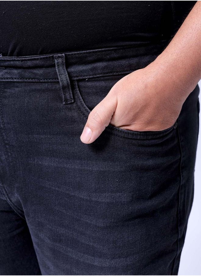 Men Plus Size Slim Fit Solid Mid-Rise Stretchable Jeans
