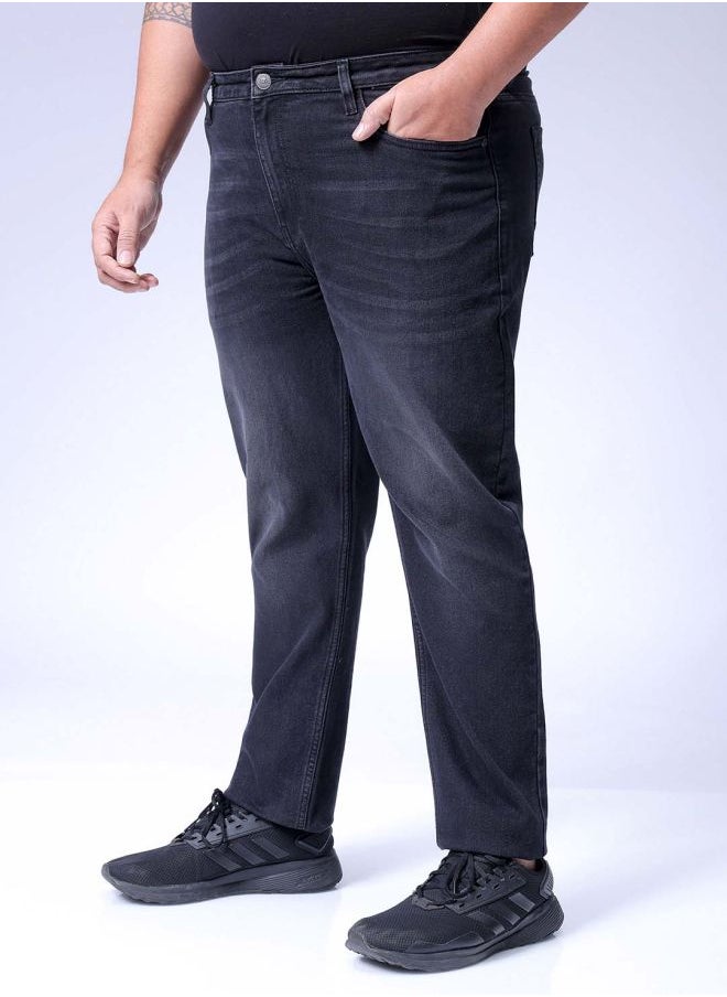 Men Plus Size Slim Fit Solid Mid-Rise Stretchable Jeans