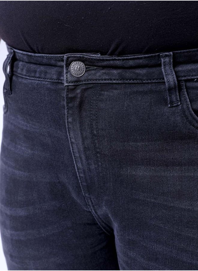Men Plus Size Slim Fit Solid Mid-Rise Stretchable Jeans