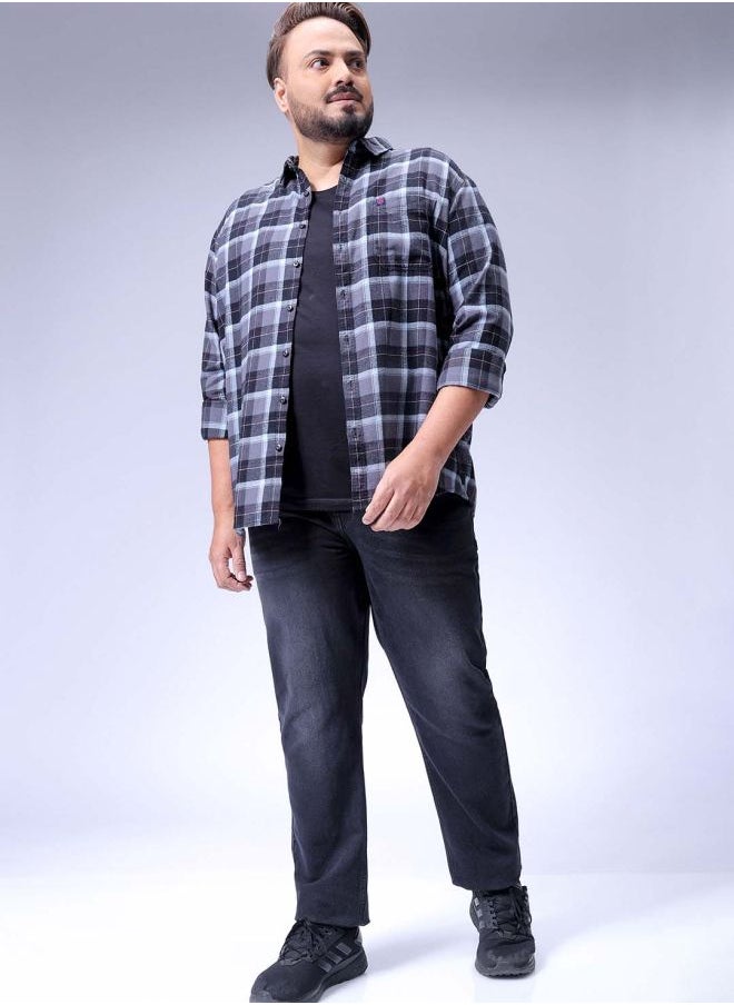 Men Plus Size Slim Fit Solid Mid-Rise Stretchable Jeans