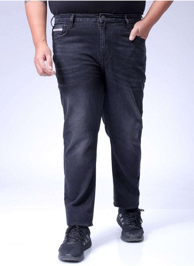 Men Plus Size Slim Fit Solid Mid-Rise Stretchable Jeans
