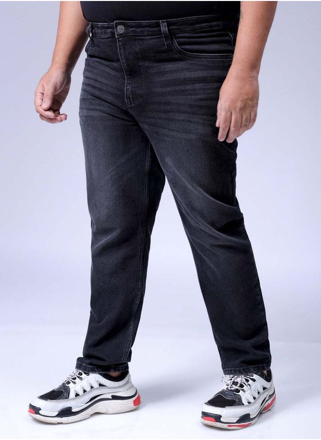 Men Plus Size Slim Fit Solid Mid-Rise Stretchable Jeans