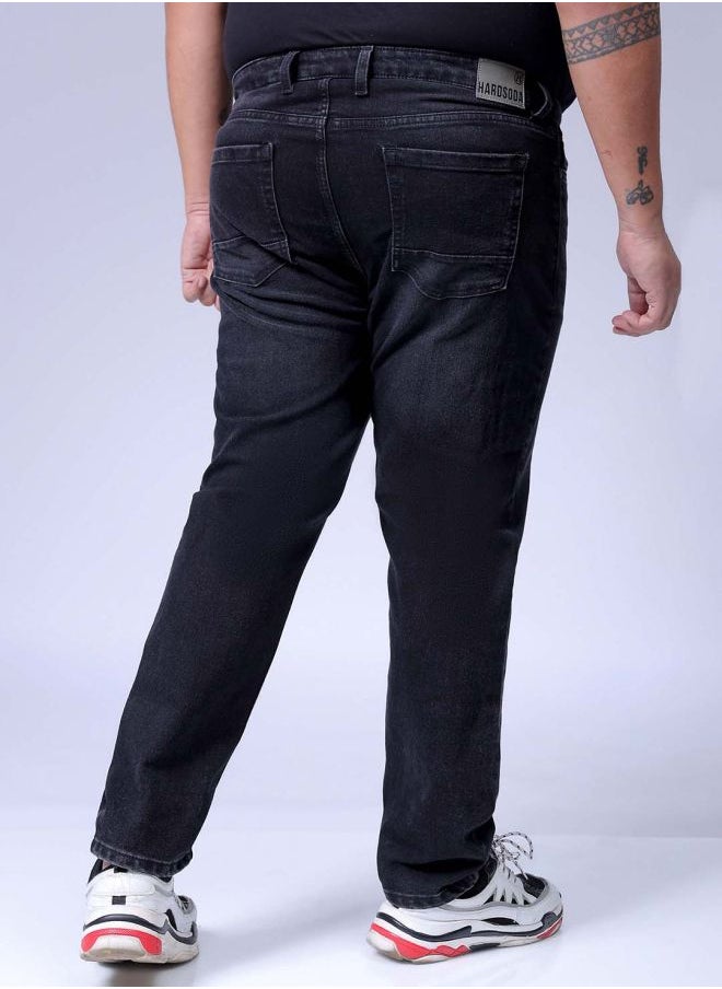 Men Plus Size Slim Fit Solid Mid-Rise Stretchable Jeans