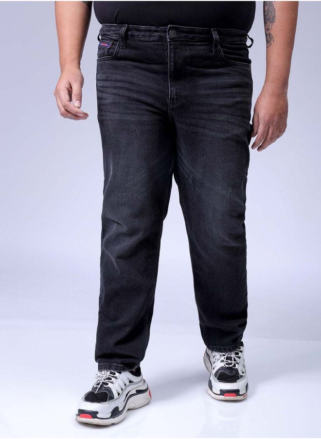 Men Plus Size Slim Fit Solid Mid-Rise Stretchable Jeans