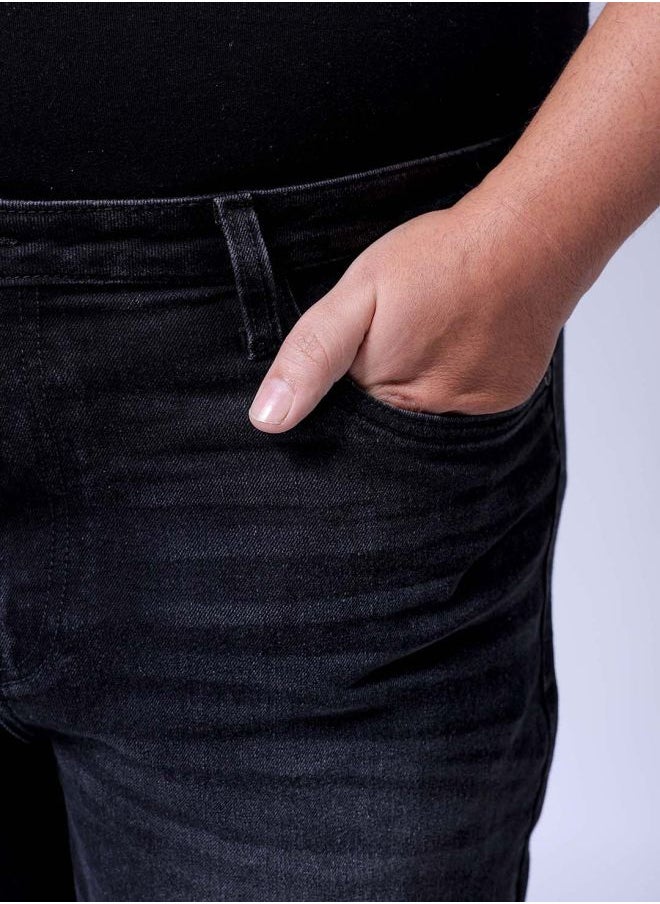 Men Plus Size Slim Fit Solid Mid-Rise Stretchable Jeans