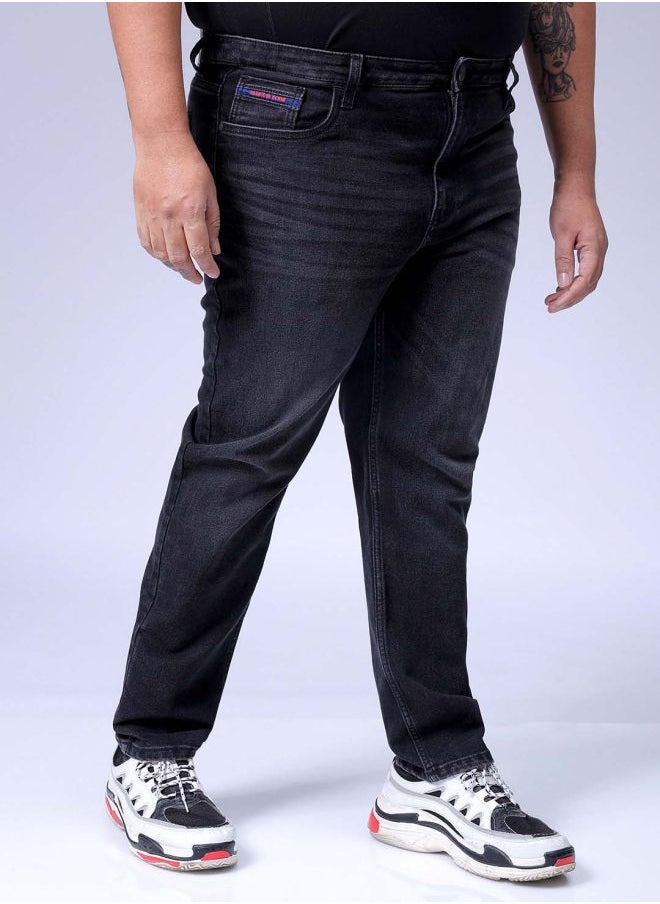 Men Plus Size Slim Fit Solid Mid-Rise Stretchable Jeans