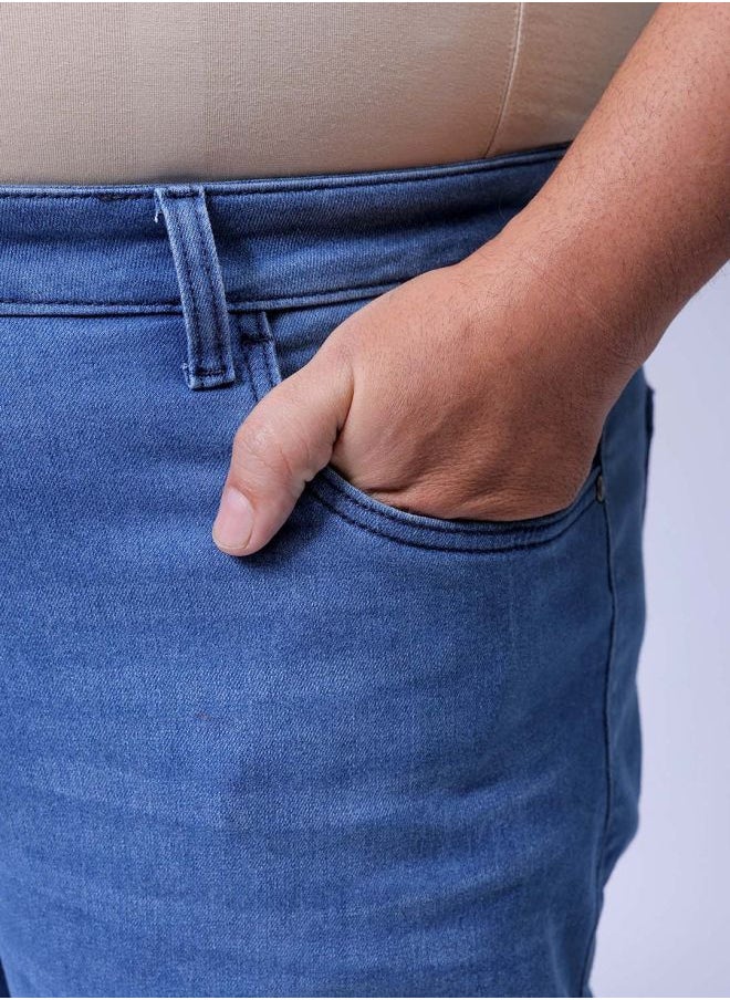 Men Plus Size Bootcut Solid Mid-Rise Stretchable Jeans