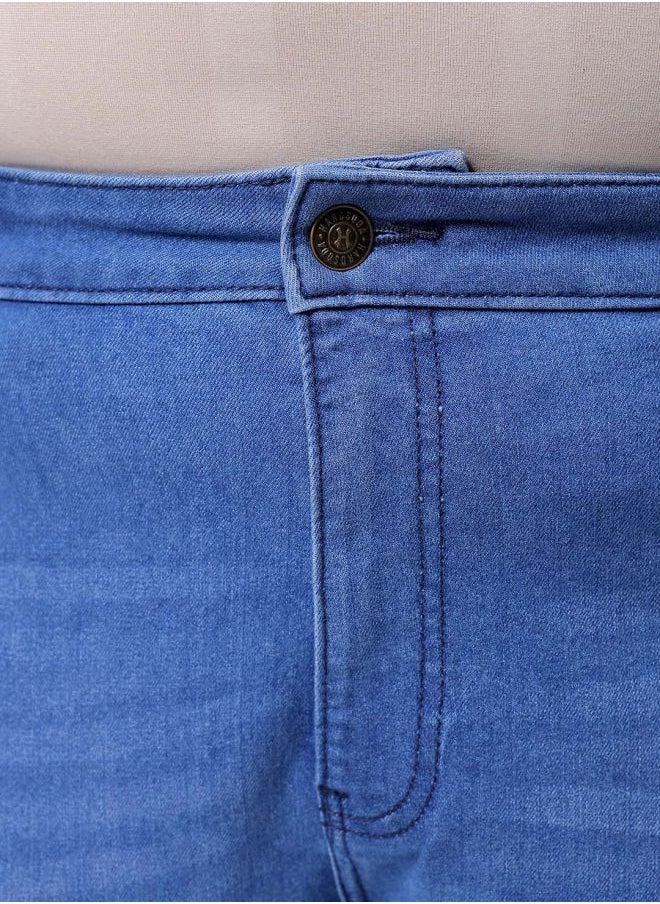 Men Plus Size Bootcut Solid Mid-Rise Stretchable Jeans