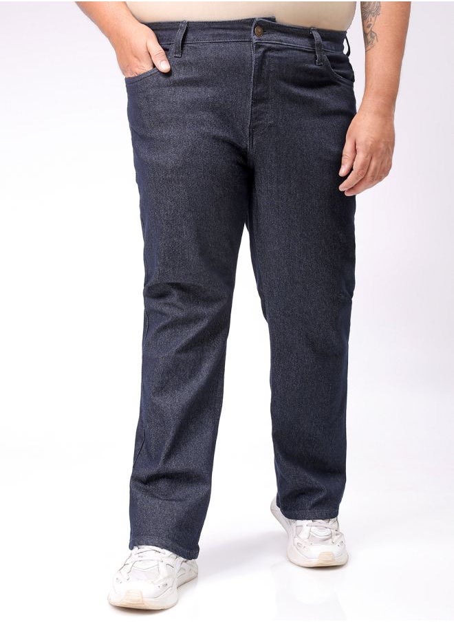 Men Plus Size Bootcut Solid Mid-Rise Stretchable Jeans
