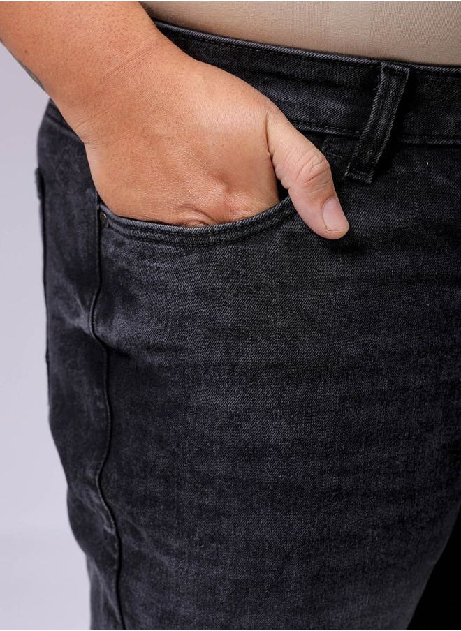 Men Plus Size Bootcut Solid Mid-Rise Stretchable Jeans