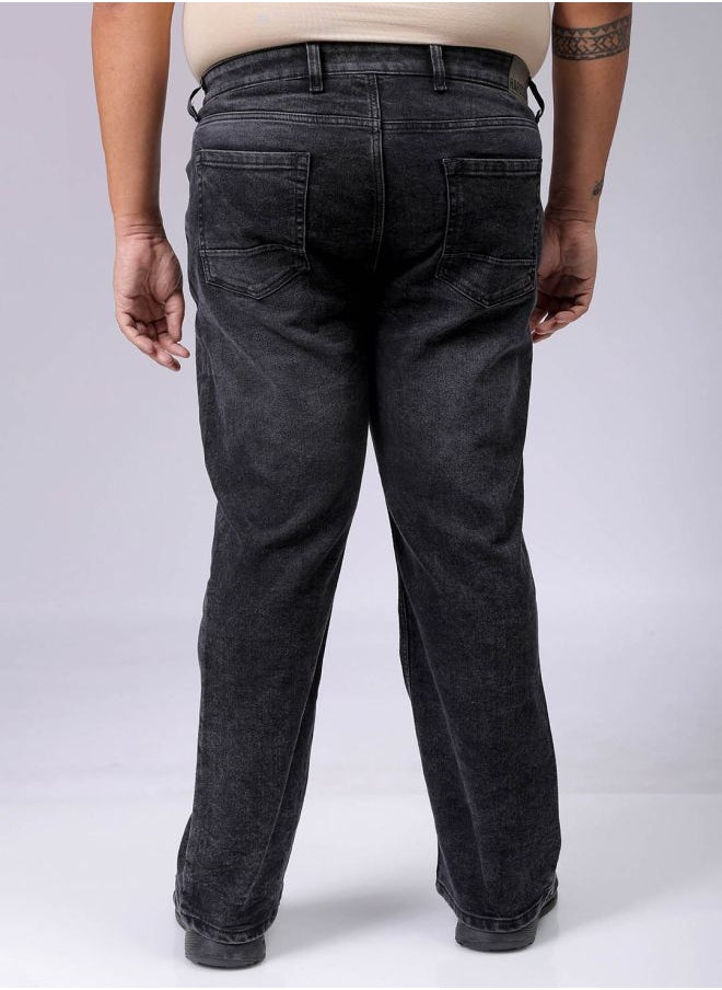 Men Plus Size Bootcut Solid Mid-Rise Stretchable Jeans