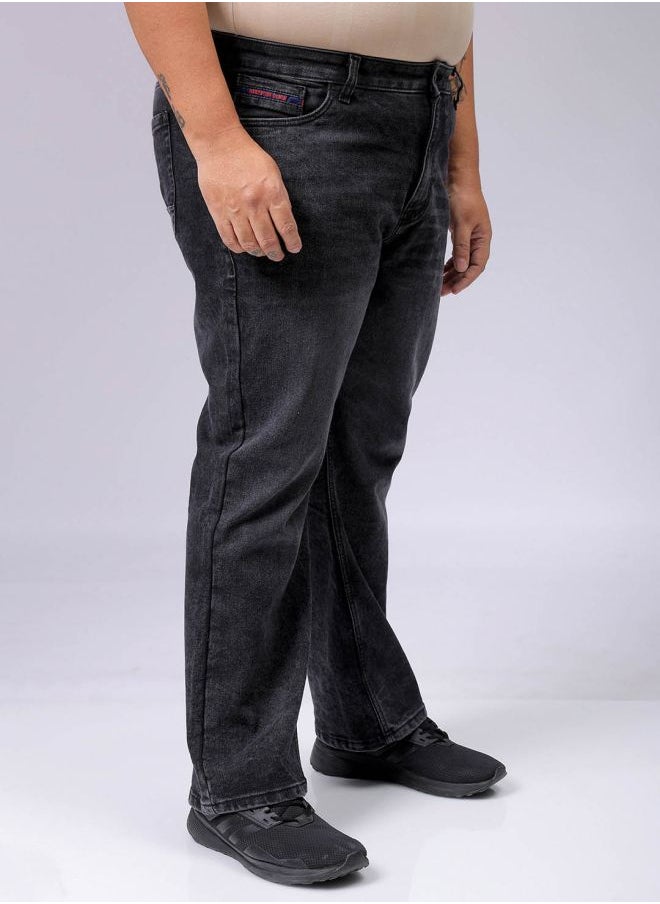 Men Plus Size Bootcut Solid Mid-Rise Stretchable Jeans