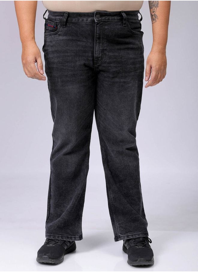 Men Plus Size Bootcut Solid Mid-Rise Stretchable Jeans