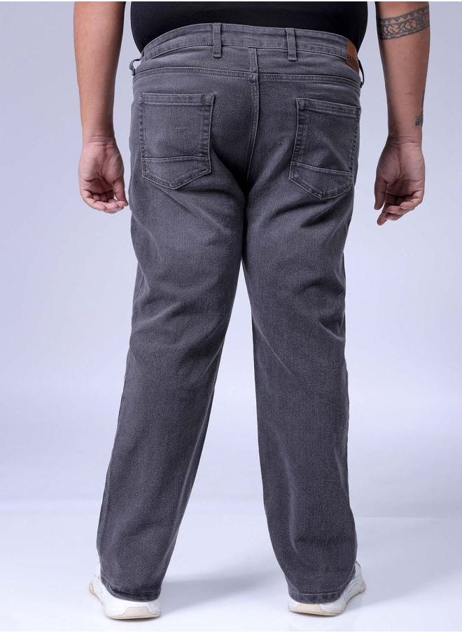 Men Plus Size Bootcut Solid Mid-Rise Stretchable Jeans