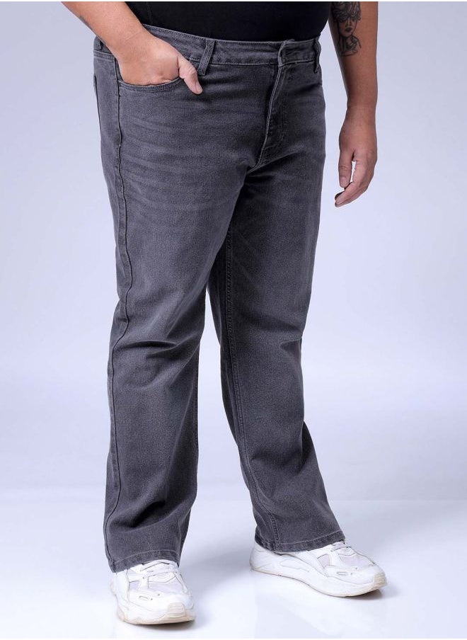 Men Plus Size Bootcut Solid Mid-Rise Stretchable Jeans